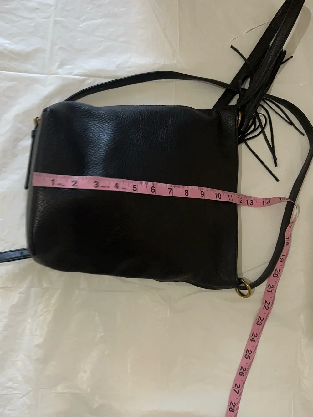 HOBO International Backpack  Purse Genuine Leather Tassel Black
